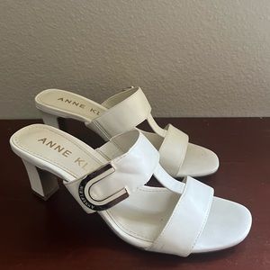 Anne Klein white heels size 8